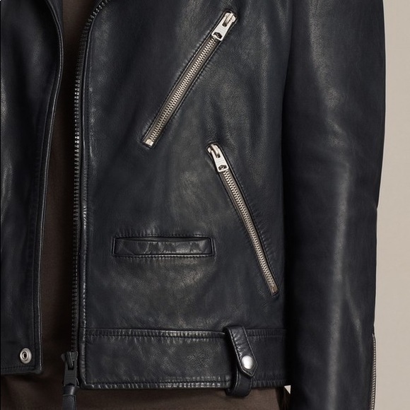 NWOT All Saints Leather Biker Jacket - Picture 5 of 6